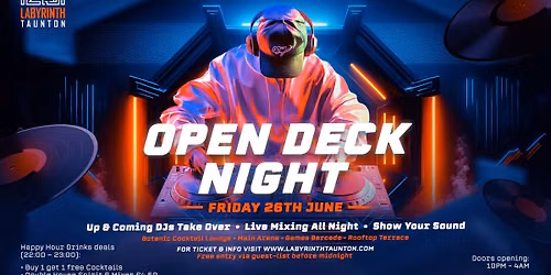 \ud83d\udd25\ud83c\udfa7 FRIDAZE \u2013 OPEN DECK NIGHT \ud83c\udfa7\ud83d\udd25
