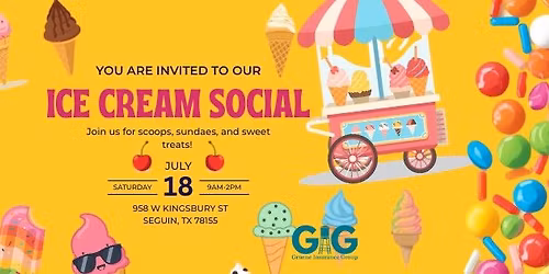 Ice Cream Social Vendor Fair with Sensational Seguin