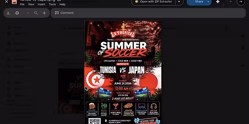 Tunisia vs Japan \u2022 Summer of Soccer Watch Party at La Tropical Miami