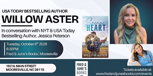 USA Today Bestselling Author Willow Aster In Conversation with Bestselling Author Jessica Peterson