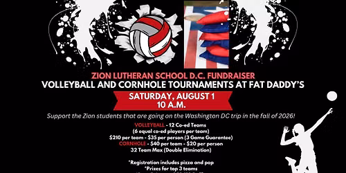 Volleyball and Cornhole Tourney at Fat Daddy's!