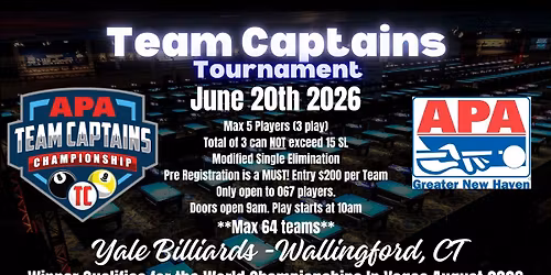 Team Captains Tournament for Vegas