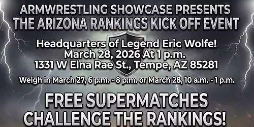 Arizona Armwrestling Rankings Kickoff Event 