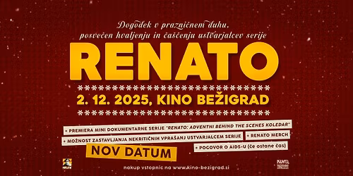 NOV DATUM - RENATO: Dogodek v prazni\u010dnem duhu, posve\u010den hvaljenju in \u010da\u0161\u010denju ustvarjalcev serije