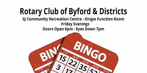 Byford Bingo presented by the Rotary Club of Byford & Districts Inc.