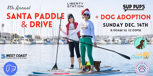 Santa Paddle & Drive + Dog Adoption