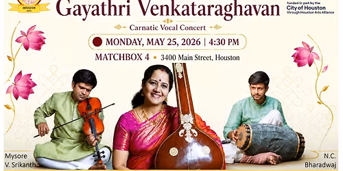 Carnatic Music concert this Memorial Day