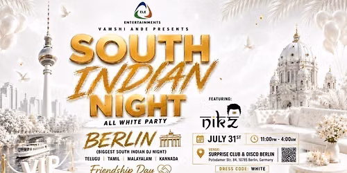 South Indian ALL WHITE BERLIN Party by ELE.ENTERTAINMENTS