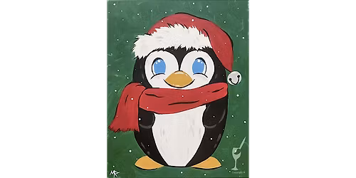 Christmas Penguin - Family Fun - Paint and Sip in Houston | Classpop!\u2122
