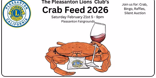 Pleasanton Lions Club Crab Feed 2026