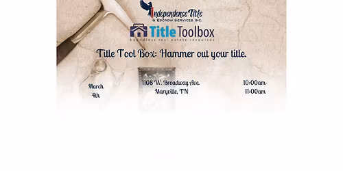Maryville- Title Tool Box