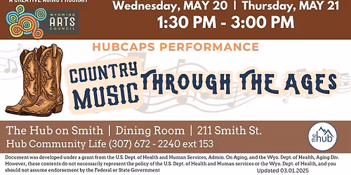 Hubcaps Performance " Country Music through the Ages"