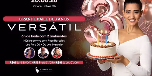 Grande baile de 3 anos da Vers\u00e1til Escola de Dan\u00e7a