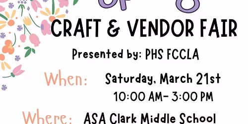 Spring Craft & Vendor Fair- Pewaukee FCCLA