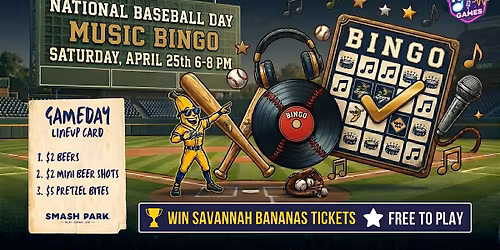 National Baseball Day Music Bingo