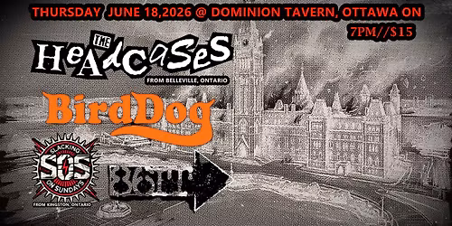 Punk Show @ The Dominion FT The Headcases, BirdDog, Slacking On Sundays, & 86IT