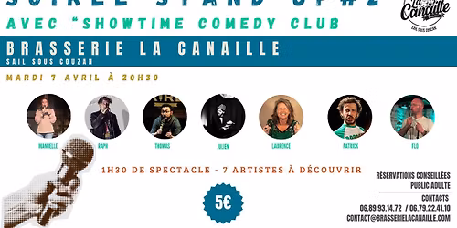 Soir\u00e9e stand up le mardi 7 avril \u00e0 la Canaille