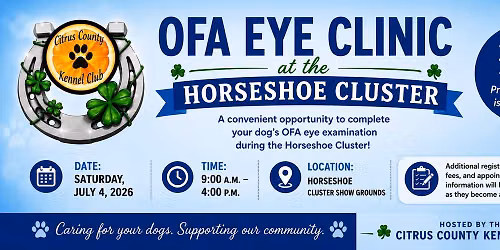 OFA Eye Clinic at the CCKC Horseshoe Cluster
