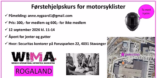 WIMA Rogaland inviterer til F\u00f8rstehjelpskurs 