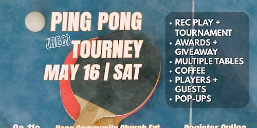 Spring Ping Pong Tourney