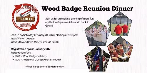 Wood Badge Reunion Dinner 2026