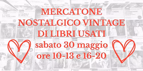 Mercatone nostalgico vintage di libri usati
