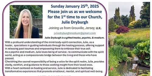 Welcome Julie Dryburgh from the UK