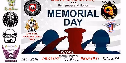 Memorial Day Ride to the National Cemetery Lake Worth Florida 