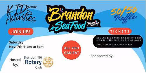 2026 Brandon Seafood Festival hosted by the Brandon '86 Rotary Club