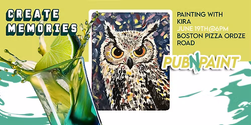 PubNPaint at Boston Pizza Ordze Rd June 19th (18+)