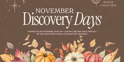 Free To Bloom Thursday Discovery Days