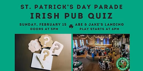 2026 Lawrence St. Patrick's Day Parade Pub Quiz