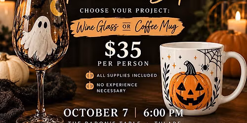 Halloween Paint and Sip at The Baron\u2019s Table