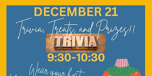 Congregational Trivia + Ugly Sweater Sunday | December 21 | 9:30-10:30