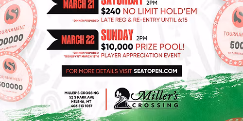 Miller's Crossing Tournament Weekend March 2026