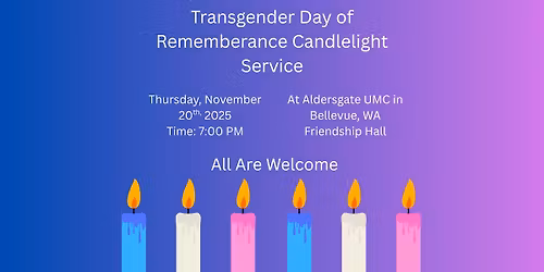 Transgender Day of Remembrance Candlelight Service