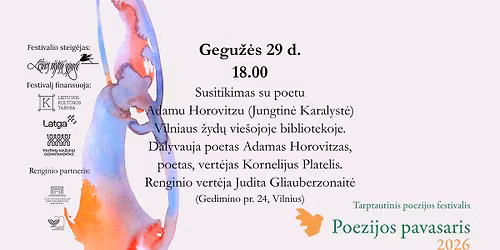 Susitikimas su poetu Adamu Horovitzu (Jungtin\u0117 Karalyst\u0117)