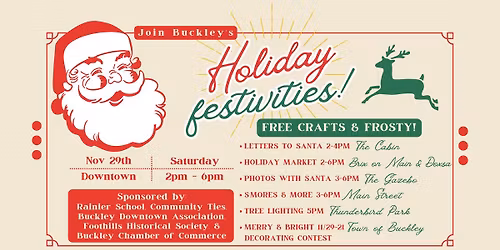 Buckley Holiday Festivities : Tree Lighting, Market & More