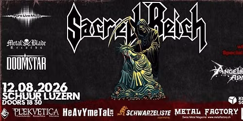 SACRED REICH + ANGELUS APATRIDA + MORTAL FACTOR