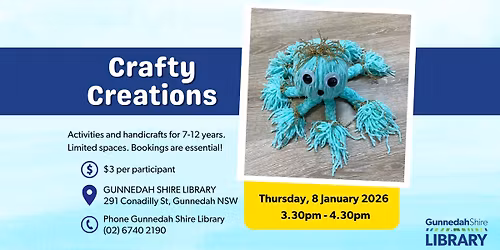 Crafty Creations @ the Library | BOOKINGS ESSENTIAL