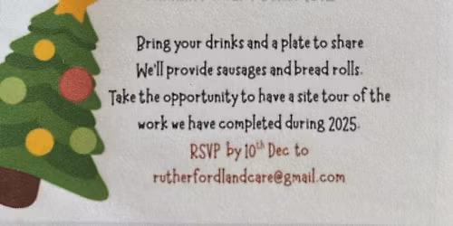 Rutherford Landcare site Xmas celebration.