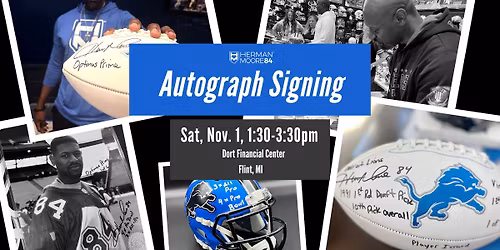 Herman Moore Autograph Signing | Vehicle City Sports Card & Memorabilia Show