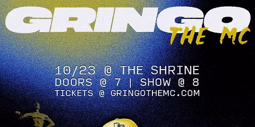 Gringo the MC in Tulsa w\/ East Rich, Hugh Glass, Hippy K & more!