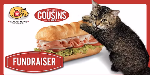 \ud83e\udd6a\u2728 Fundraiser Night at Cousins Subs! \u2728\ud83d\udc3e 