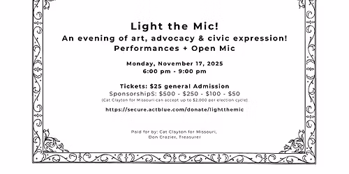 \ud83c\udfa4 Light the Mic! An Evening of Art, Advocacy & Civic Expression