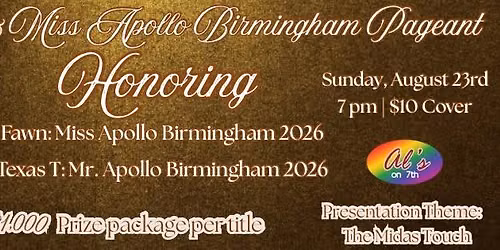 2027 Mr. and Miss Apollo Pageant - The Midas Touch