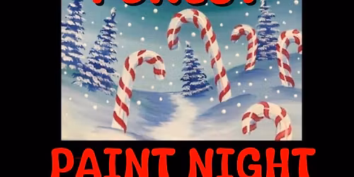 Candy Cane Forest Paint Night