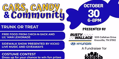 Join us for Cars, Candy, and Community on Thursday, October 30th from 6\u20138 PM