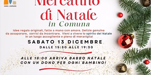 Mercatino di Natale in Comuna! 