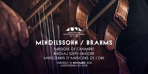 Musique de chambre - Mendelssohn \/ Brahms - Nikolaj Szeps-Znaider \/ Musiciens de l\u2019ONL